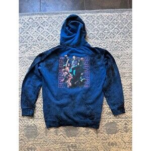 Primitive Tie-Dye Hoodie Renaissance Graphic Blue Black Pullover